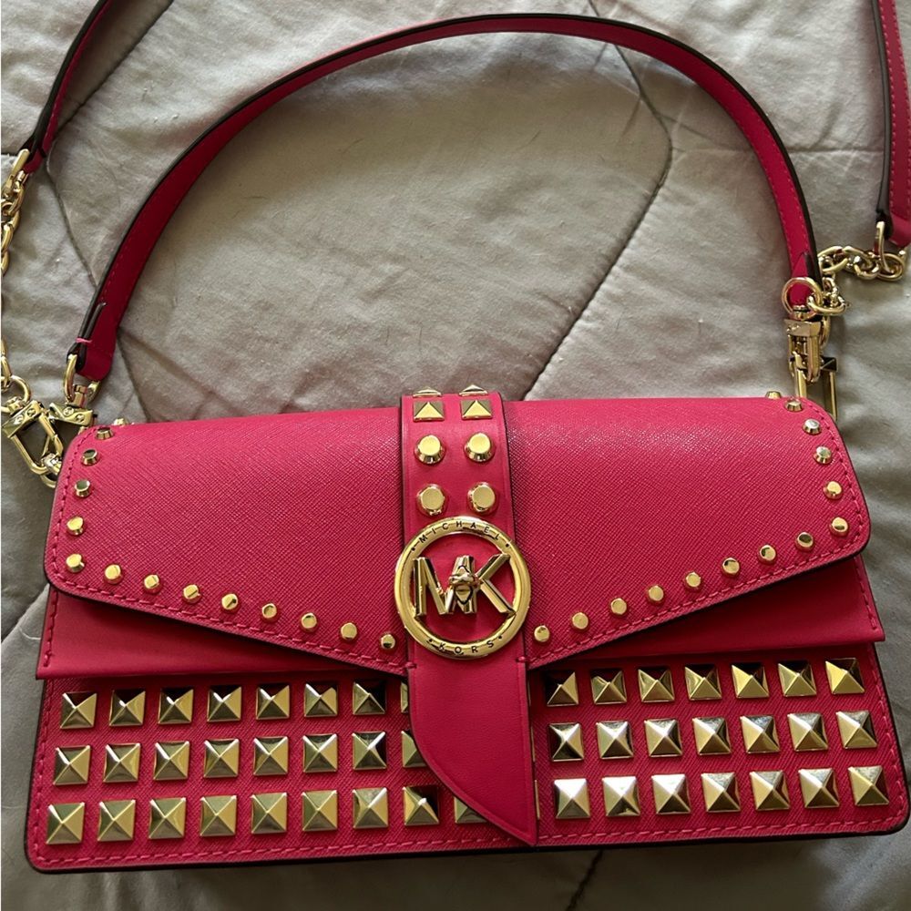 Michael Kors pink studded bag